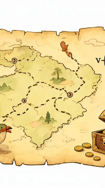 Treasure map table