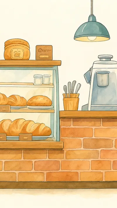 Bakery counter — Warm watercolour