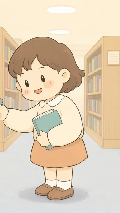 Library aisle — Soft pastel