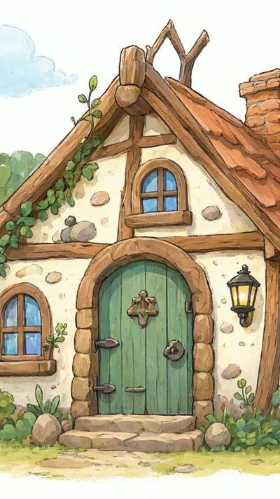 Witch cottage — Soft pastel