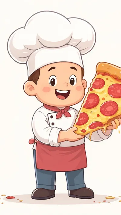 Pizza chef — Soft pastel