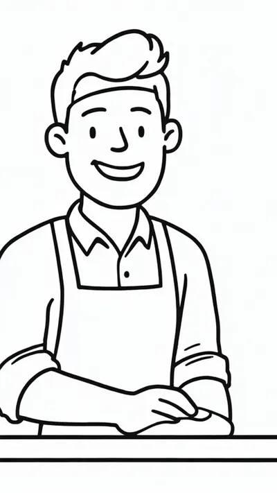 บาริสต้าในที่ทำงาน — โครงร่างตัวหนา