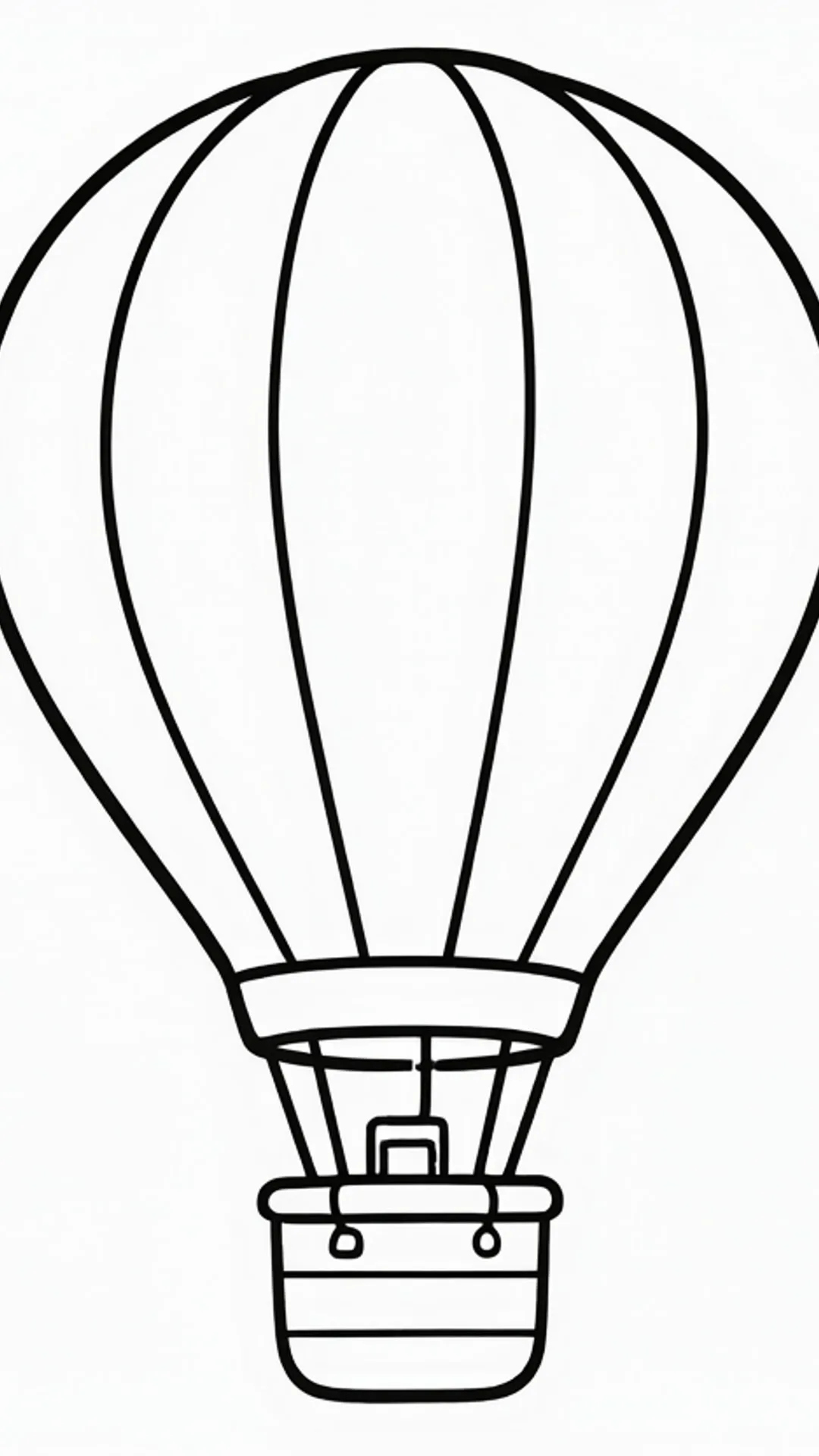Hot air balloon ride — Bold outlines