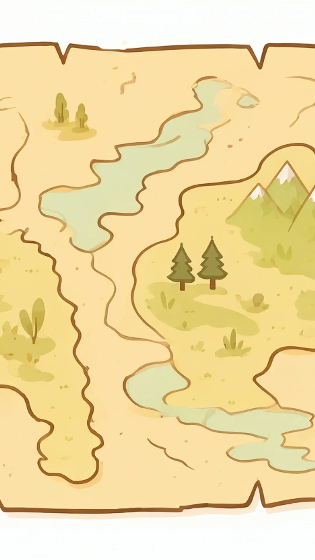 Treasure map table — Flat vector