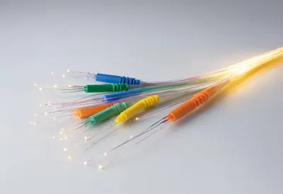 Fibre optics with soft rim light, wide angle