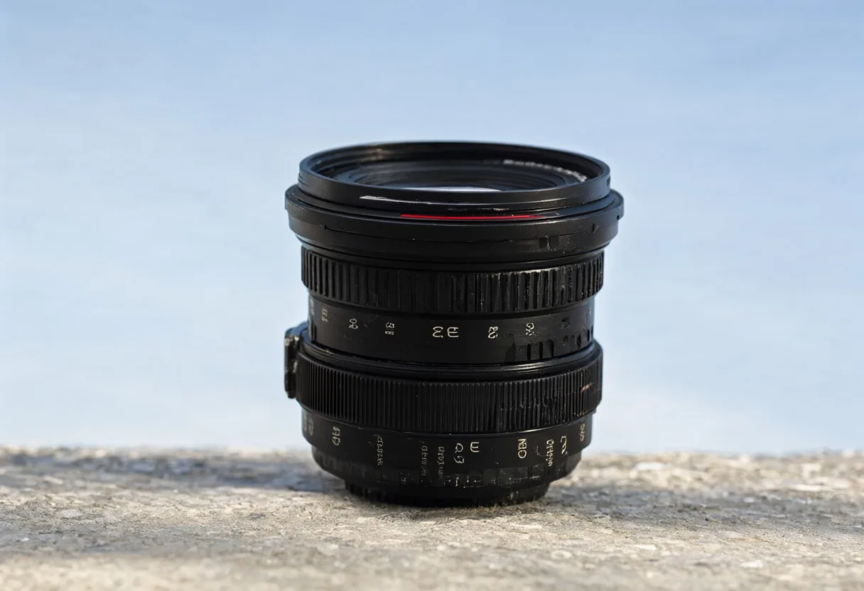 Camera lens macro under natural daylight, wide angle