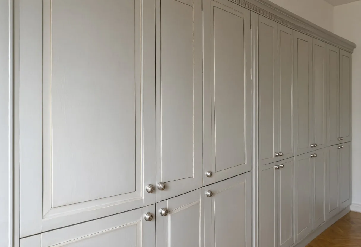 Grid cabinet under natural daylight, high angle