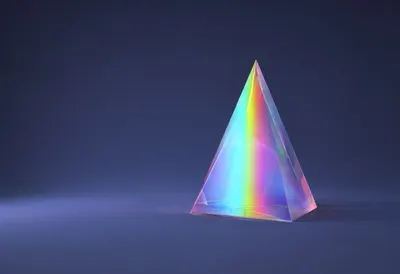 Prism spectrum in a deep palette, wide angle